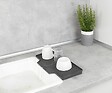 WENKO - Tapis égouttoir en caoutchouc Neli - Gris - L.40xl.20cm - vignette