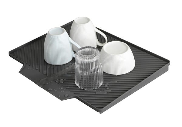 WENKO - Tapis égouttoir Nelia - Gris - L.40xl.34xEp.3cm - large