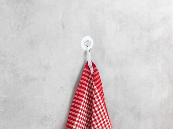 WENKO - Crochets ventouse nickel - Lot de 4 - Sans perçage - large