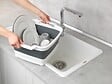 WENKO - Bassine à vaisselle pliable Sira bl.-gr. - vignette