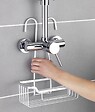 WENKO - Serviteur douche aluminium Milo Argent - Sans perçage - vignette