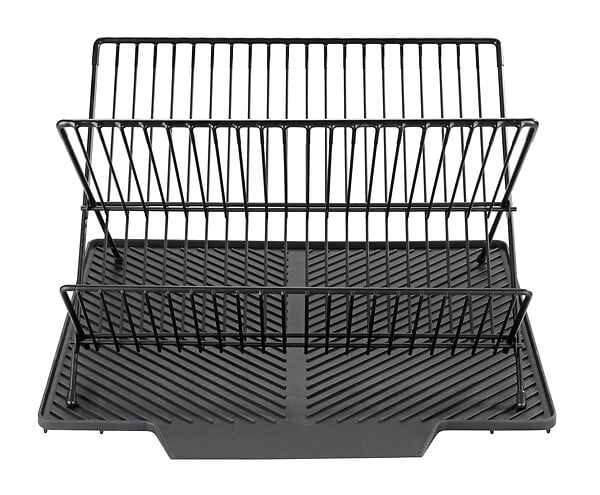 WENKO - Tapis égouttoir Nelia - Noir - H.25xL.40xP.34cm - large