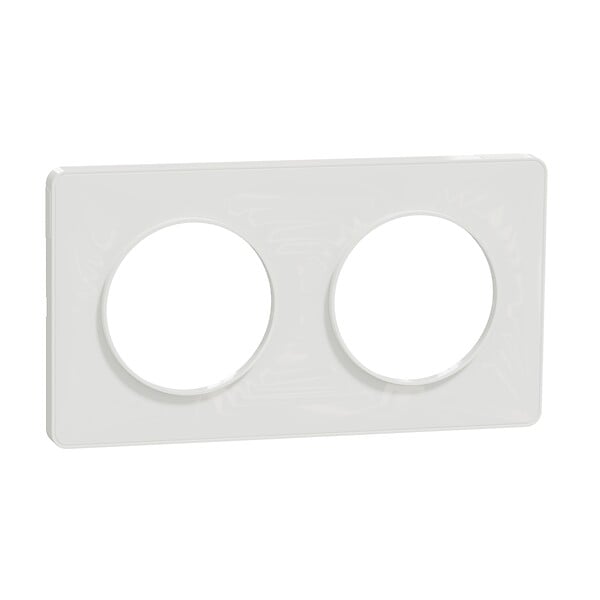 SCHNEIDER ELECTRIC - Plaque Odace Touch - Blanc 2 postes - Horizontal ou vertical - large