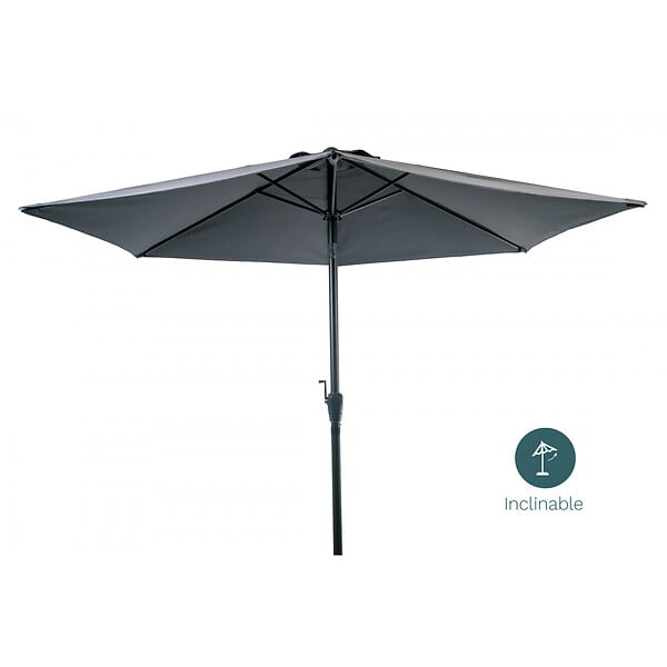 ESSENCIEL GREEN - Parasol 3m incl gris anth ø38mm / alu - large