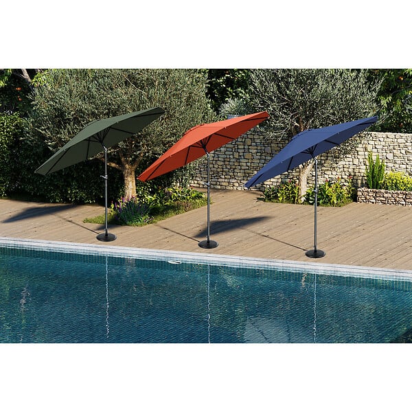 ESSENCIEL GREEN - Parasol 3m incl orange brulee ø38mm /alu - large