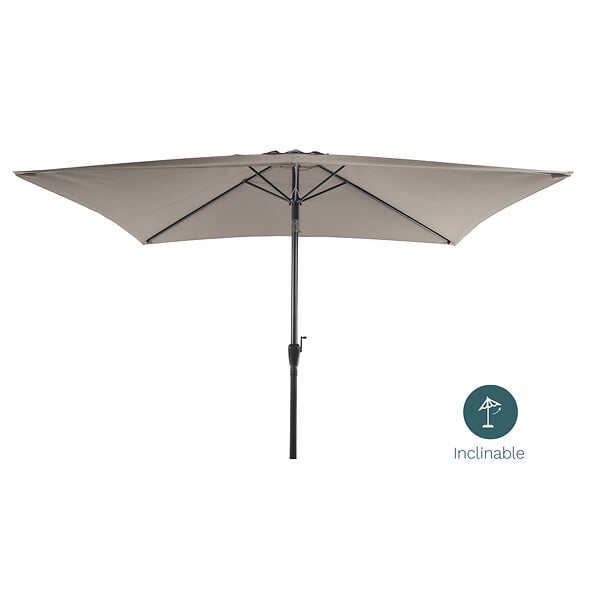 ESSENCIEL GREEN - Parasol 2x3m incl grege ø38mm/alu - large