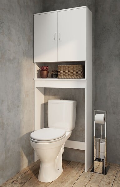 ALLIBERT - Meuble WC SOLITA 64,5 cm - Blanc Mat - large