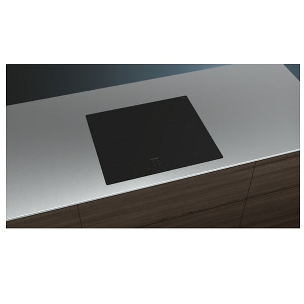 SIEMENS - Table De Cuisson Vitrocéramique 60cm 4 Feux 6600w Noir - ET61RBEB8E - large