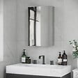KLEANKIN - Armoire miroir murale salle de bain toilette dim. 39L x 12l x 60H cm acier inox. verre - vignette