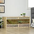PAWHUT - Terrarium - vivarium reptiles & batraciens - 2 portes coulissantes verre trempé - parois frontales maillées - OSB métal - vignette