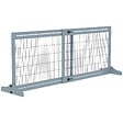PAWHUT - Barrière de sécurité chien barrière autoportante longueur réglable dim. 104-183L x 36l x 69H cm bois pin gris acier noir - vignette
