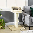 PAWHUT - Arbre à chat griffoir grattoir sisal naturel plateforme d'observation corde d'escalade boule à ressort peluche beige - vignette
