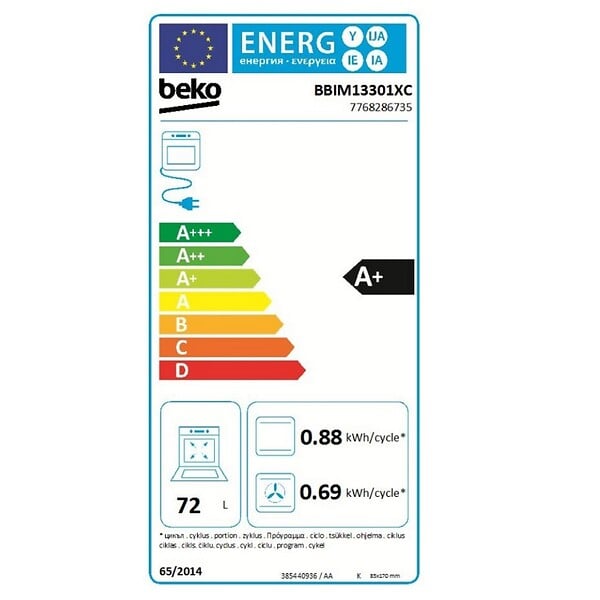 BEKO - Four Intégrable Multifonction 72l 60cm Catalyse - BBIM13301XC - large