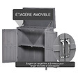 OUTSUNNY - Armoire de jardin sur pied double porte étagère et toit bitumé relevable dim. 74L x 43l x 88H cm bois sapin gris - vignette