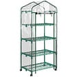 OUTSUNNY - Serre de jardin balcon sur roulettes 4 étagères dim. 0,69L x 0,5l x 1,65H m acier thermolaqué bâche PVC porte zippée transparente - vignette