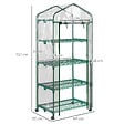 OUTSUNNY - Serre de jardin balcon sur roulettes 4 étagères dim. 0,69L x 0,5l x 1,65H m acier thermolaqué bâche PVC porte zippée transparente - vignette