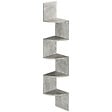 HOMCOM - Étagère d'angle étagère de rangement design contemporain zig zag 20L x 20l x 126H cm 5 niveaux panneaux de particules gris - vignette