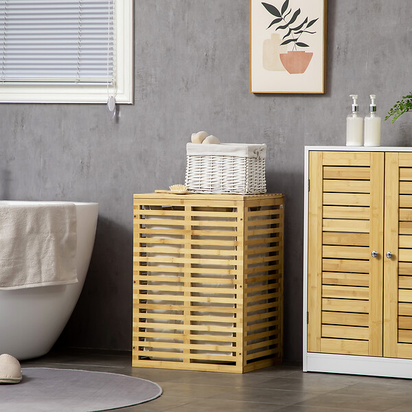 TecTake Panier à Linge Robuste Corbeille en Bambou bac à Linge Pliable + Sac à Linge Amovible - diverses modèles - (57L Naturel Rond | no. 401837) | Votre wishlist sur TecTake Panier à Linge Robuste Corbeille en Bambou bac à Linge Pliable + Sac à Linge Amovible - diverses modèles - (57L Naturel Rond | no. 401837) | Votre wishlist sur