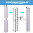HOMCOM - Lot de 2 étagères colonnes armoire de rangement CD-DVD 6 + 6 compartiments dim. 21L x 19l x 88H cm capacité max. 204 CD blanc - vignette