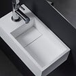GODART - Lave-mains gain de place en solid surface sacramento 35 x 18 cm version gauche - vignette