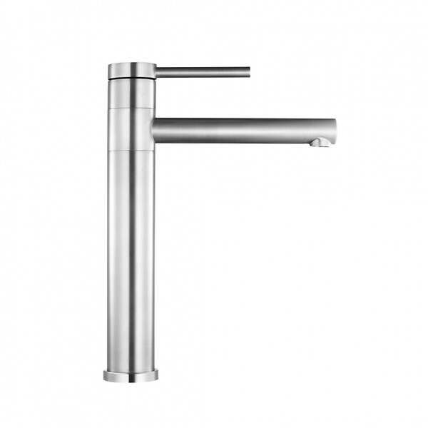 PLANETE BAIN - Mitigeur lavabo haut inox brossé avec bonde H 29 cm - Kardif - large