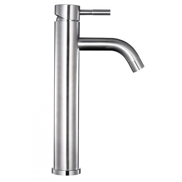 PLANETE BAIN - Mitigeur lavabo haut inox brossé avec bonde H 29.5 cm - Kolibri - large