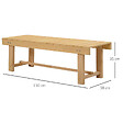 OUTSUNNY - Banc de jardin 2 places style rural chic assise à lattes dim. 110L x 38l x 35H cm bois de sapin pré-huilé - vignette