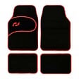 TURBOCAR - Tapis de sol moquette 4 pièces - Motif brodé - Multicolore - vignette