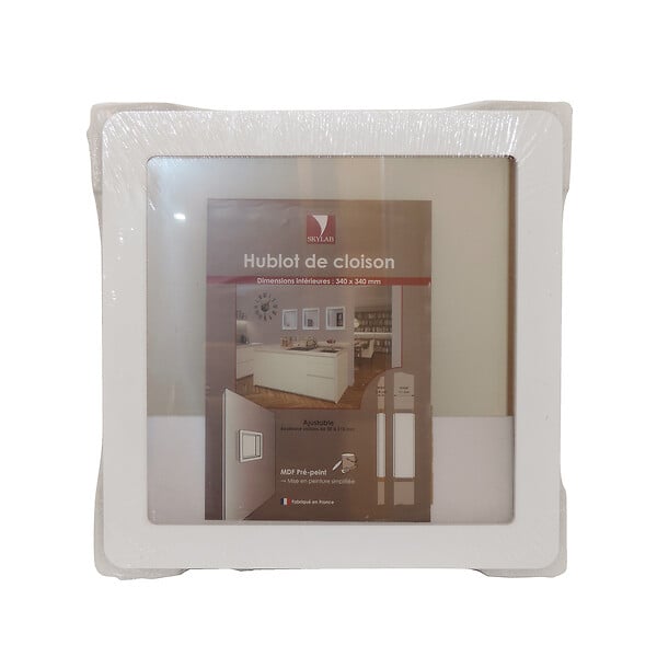 SKYLAB - Hublot de cloison carré - MDF - 42x42 cm - large