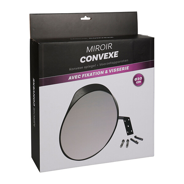 TURBOCAR - MIROIR CONVEXE + FIXATION 30cm - large