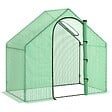 OUTSUNNY - Serre de jardin balcon terrasse serre pour tomates 1,8L x 1l x 1,68H m acier PE imperméable transparent vert - vignette