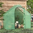 OUTSUNNY - Serre de jardin balcon terrasse serre pour tomates 1,8L x 1l x 1,68H m acier PE imperméable transparent vert - vignette