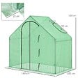 OUTSUNNY - Serre de jardin balcon terrasse serre pour tomates 1,8L x 1l x 1,68H m acier PE imperméable transparent vert - vignette