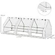 OUTSUNNY - Mini serre de jardin serre à  tomates 270L x 90l x 90H cm acier PE haute densité 140 g/mÂ² anti-UV 3 fenêtres avec zip enroulables blanc - vignette