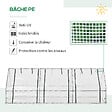 OUTSUNNY - Mini serre de jardin serre à  tomates 270L x 90l x 90H cm acier PE haute densité 140 g/mÂ² anti-UV 3 fenêtres avec zip enroulables blanc - vignette