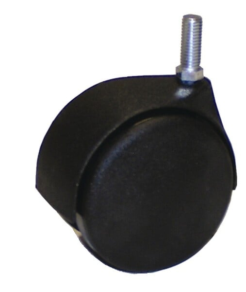 AVL - Roulette pivotante à tige filetée 10x15 AVL - Roue nylon noir Ø 50 - Charge 40 kg - 595525A - large