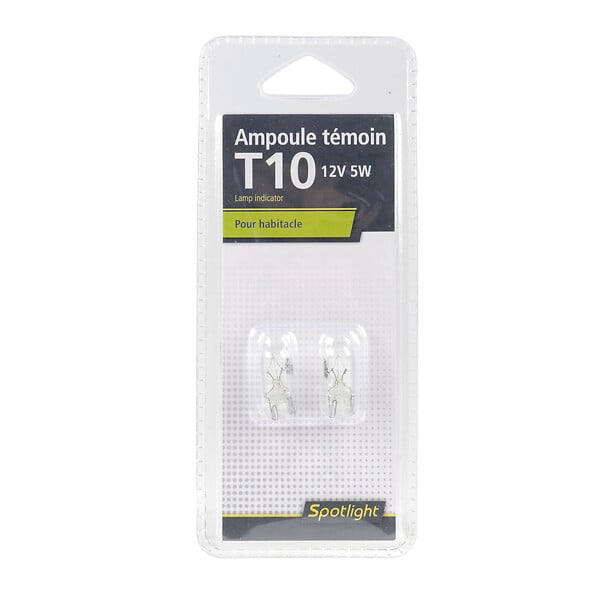 TURBOCAR - Ampoule temoin t10 w5w 12v 5w 2pcs - large