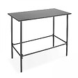 OVIALA - Ensemble table haute et 4 chaises de bar en métal gris - Palavas - vignette