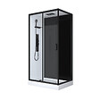AURLANE - Cabine de douche 110x80x215cm - Verre Trempé - Mitigeur Noir - DUALITY 4 RECTANGLE - vignette
