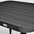 OVIALA - Table de jardin carrée en aluminium noir - Bristol - vignette