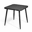 OVIALA - Ensemble table de jardin et 4 fauteuils en aluminium/bois noir - Bristol - vignette