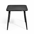 OVIALA - Ensemble table de jardin et 4 fauteuils en aluminium/bois noir - Bristol - vignette