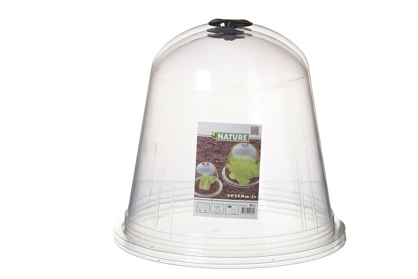 NATURE - 3 cloches protection PVC transparent - Ventilation réglable - large