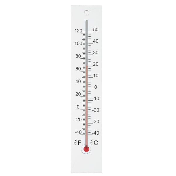 NATURE - Thermomètre mural extérieur - Plexiglas transparent - 21 cm - large