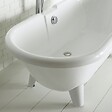 PLANETE BAIN - Baignoire îlot Charly blanche rétro + pieds conique blanc - vignette
