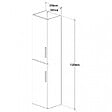 PLANETE BAIN - Colonne de salle de bain 150x35 cm Mall Bambou à suspendre - vignette