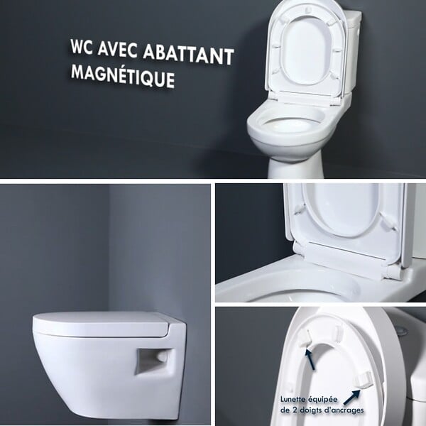 PLANETE BAIN - ABATTANT SAV POUR WC MAGNETIQUE - large