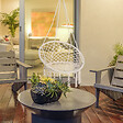 OUTSUNNY - Chaise suspendue chaise hamac de voyage portable Ø 80 x 42H m macramé coton polyester beige - vignette