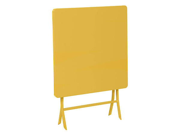 HESPERIDE - Table de jardin carrée Greensboro 70 x 70 cm Moutarde - Hespéride - large