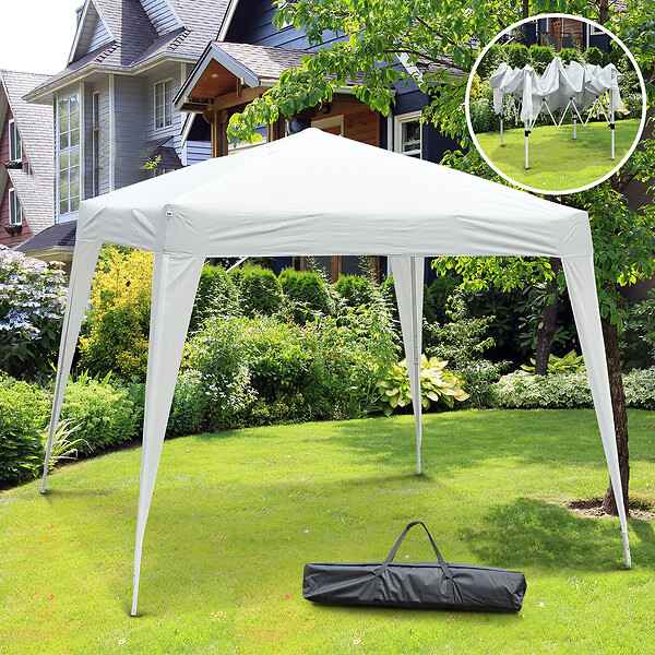 Tonnelle De Jardin Outsunny 6x3m - Système Pop-up, 6 Parois Amovibles, Transport Facile